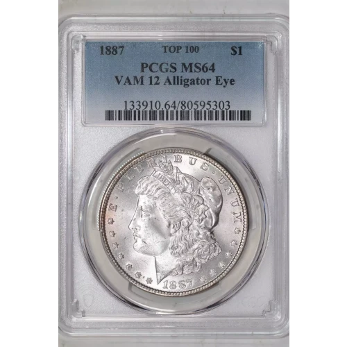 1887 $1 VAM 12 Alligator Eye