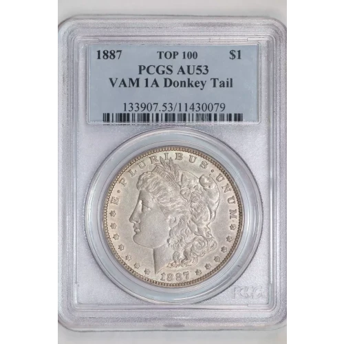 1887 $1 VAM 1A Donkey Tail