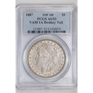 1887 $1 VAM 1A Donkey Tail