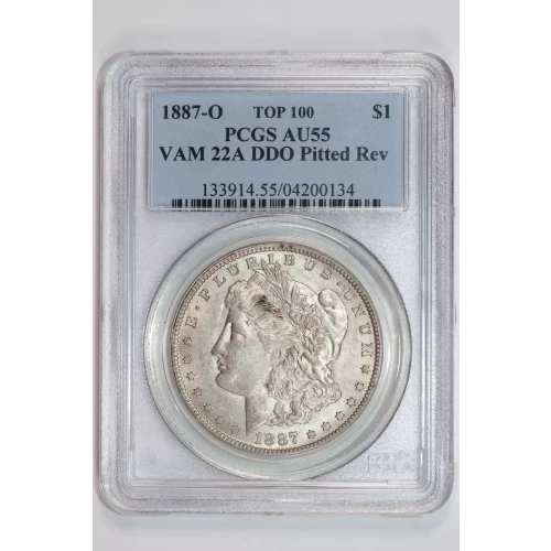 1887-O $1 VAM 22A DDO Pitted Rev TOP 100