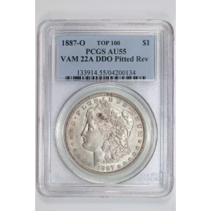 1887-O $1 VAM 22A DDO Pitted Rev TOP 100