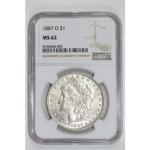 1887-O MORGAN DOLLAR NGC MS62