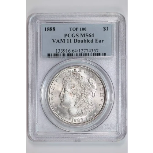 1888 $1 VAM 11 Doubled Ear TOP 100