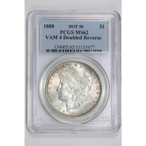 1888 $1 VAM 4 Doubled Reverse HOT 50