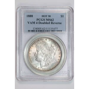 1888 $1 VAM 4 Doubled Reverse HOT 50