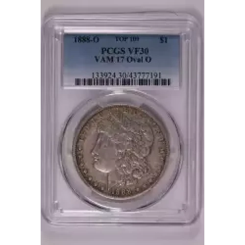 1888-O $1 VAM 17 Oval O