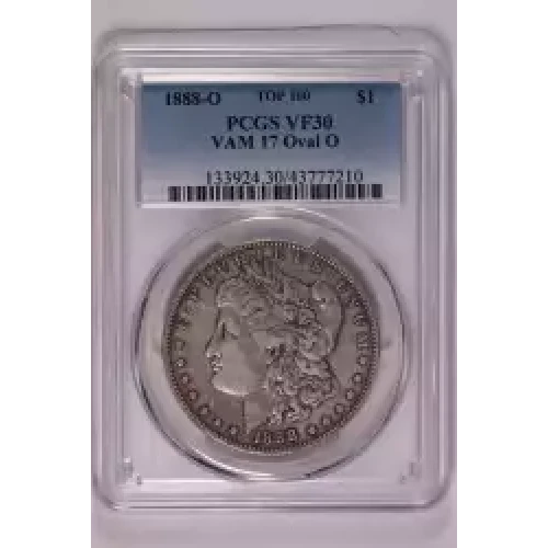 1888-O $1 VAM 17 Oval O