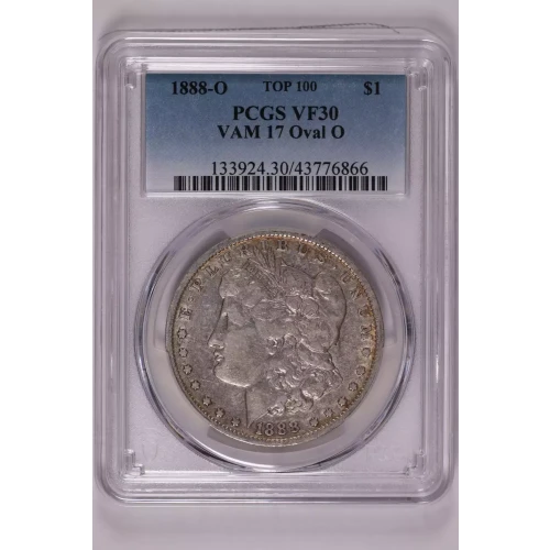 1888-O $1 VAM 17 Oval O