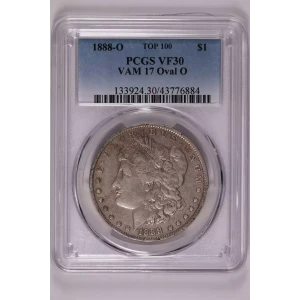 1888-O $1 VAM 17 Oval O