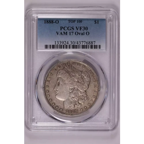 1888-O $1 VAM 17 Oval O