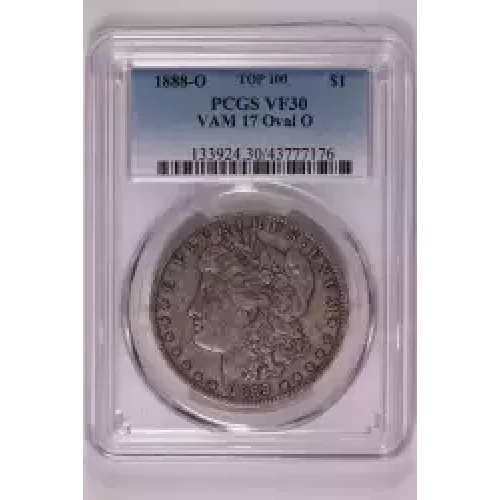 1888-O $1 VAM 17 Oval O