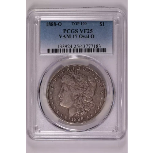 1888-O $1 VAM 17 Oval O
