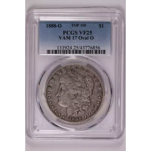 1888-O $1 VAM 17 Oval O