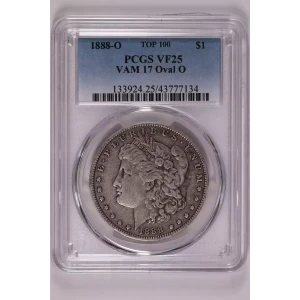 1888-O $1 VAM 17 Oval O