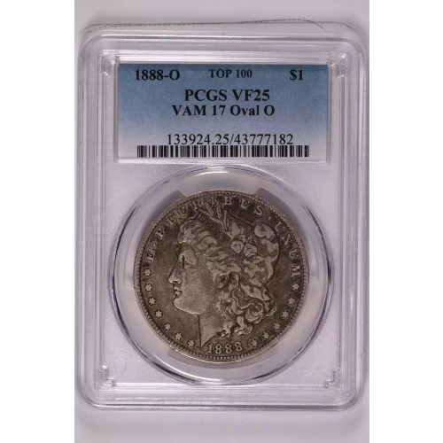 1888-O $1 VAM 17 Oval O