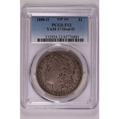 1888-O $1 VAM 17 Oval O
