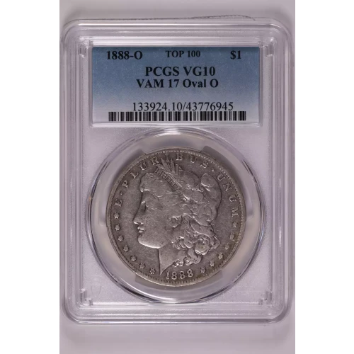 1888-O $1 VAM 17 Oval O