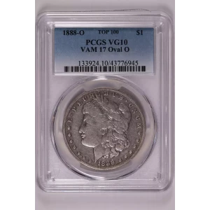 1888-O $1 VAM 17 Oval O