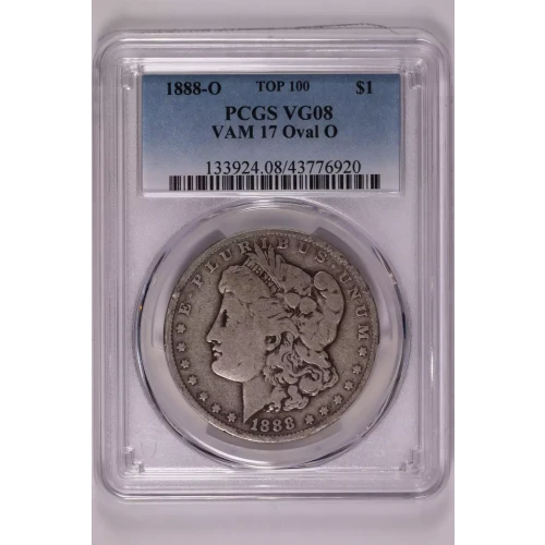 1888-O $1 VAM 17 Oval O
