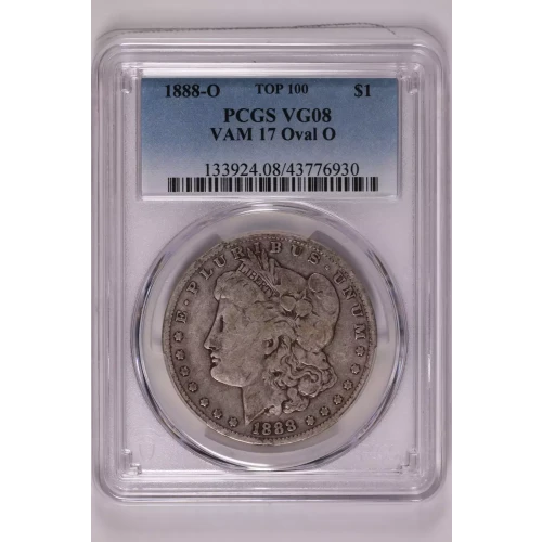 1888-O $1 VAM 17 Oval O