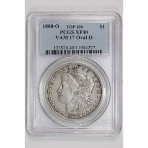 1888-O $1 VAM 17 Oval O TOP 100