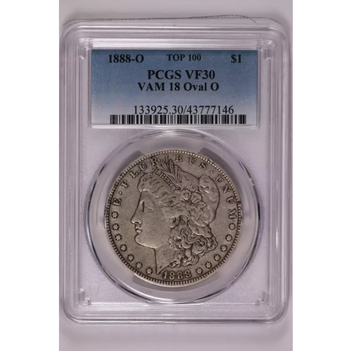 1888-O $1 VAM 18 Oval O