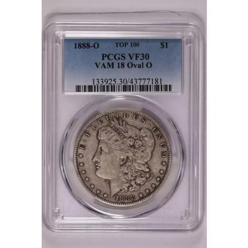 1888-O $1 VAM 18 Oval O