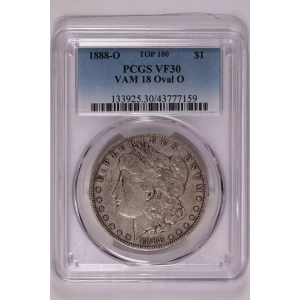 1888-O $1 VAM 18 Oval O