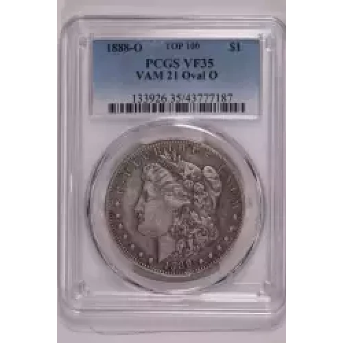 1888-O $1 VAM 21 Oval O