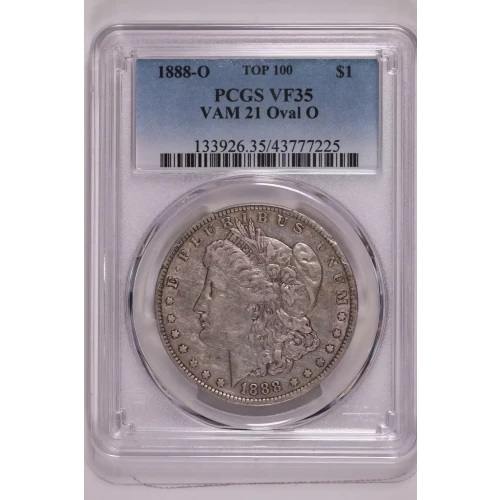 1888-O $1 VAM 21 Oval O