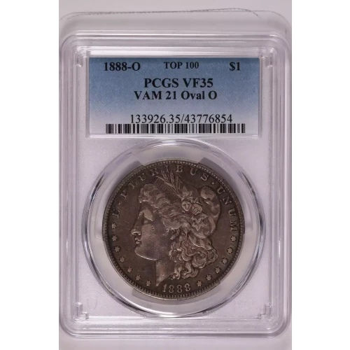 1888-O $1 VAM 21 Oval O