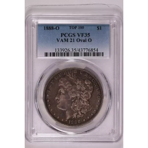 1888-O $1 VAM 21 Oval O