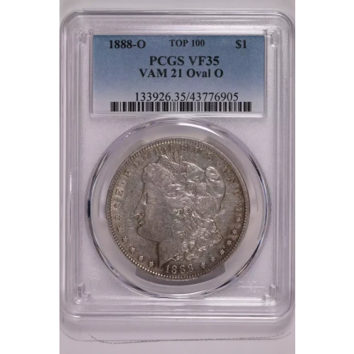 1888-O $1 VAM 21 Oval O