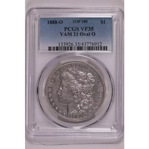1888-O $1 VAM 21 Oval O