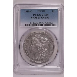 1888-O $1 VAM 21 Oval O