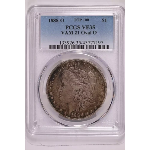 1888-O $1 VAM 21 Oval O