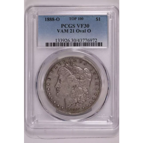1888-O $1 VAM 21 Oval O