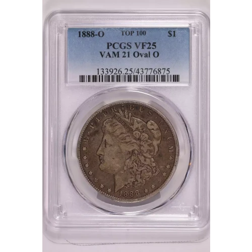 1888-O $1 VAM 21 Oval O