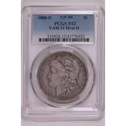 1888-O $1 VAM 21 Oval O
