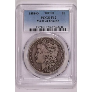 1888-O $1 VAM 21 Oval O