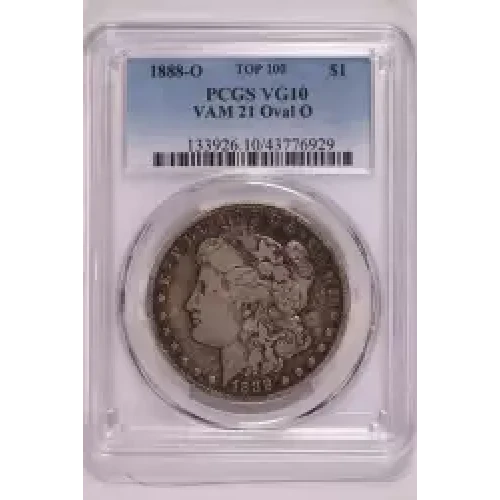 1888-O $1 VAM 21 Oval O