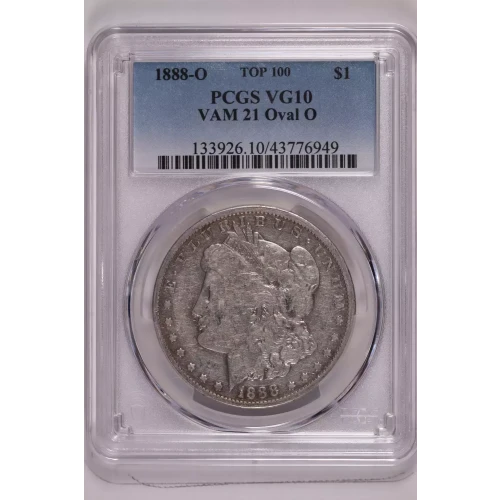 1888-O $1 VAM 21 Oval O
