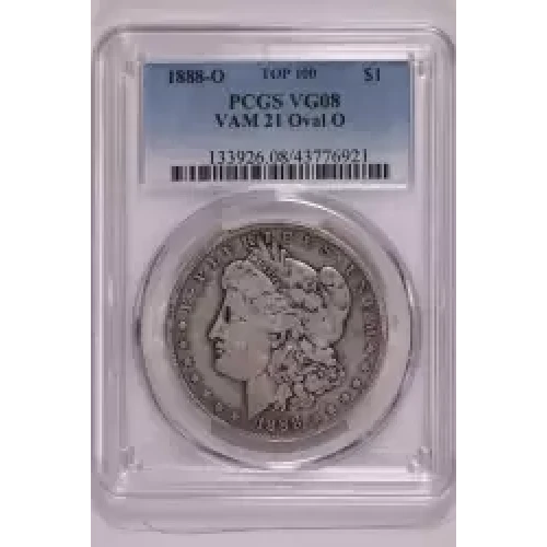 1888-O $1 VAM 21 Oval O
