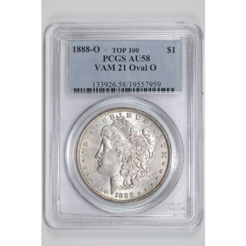 1888-O $1 VAM 21 Oval O TOP 100