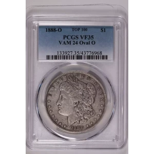 1888-O $1 VAM 24 Oval O