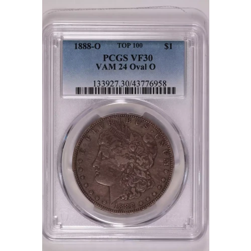 1888-O $1 VAM 24 Oval O