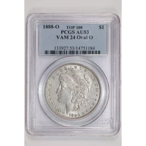 1888-O $1 VAM 24 Oval O TOP 100