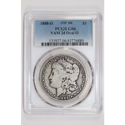 1888-O $1 VAM 24 Oval O TOP 100