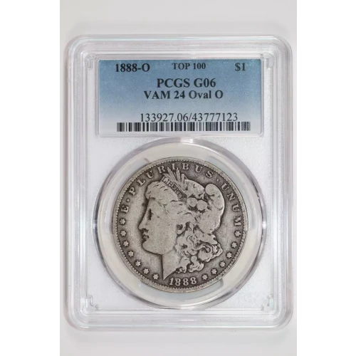 1888-O $1 VAM 24 Oval O TOP 100