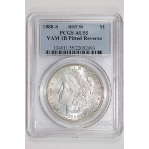 1888-S $1 VAM 6A(1B) Pitted Rev HOT 50